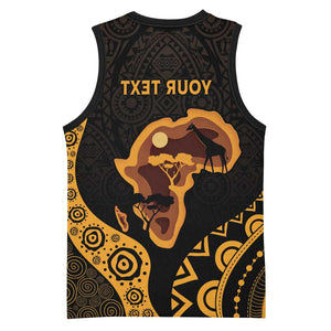 Africa Day Personalized Basketball Jersey Ethnic Retro Style - African Pride