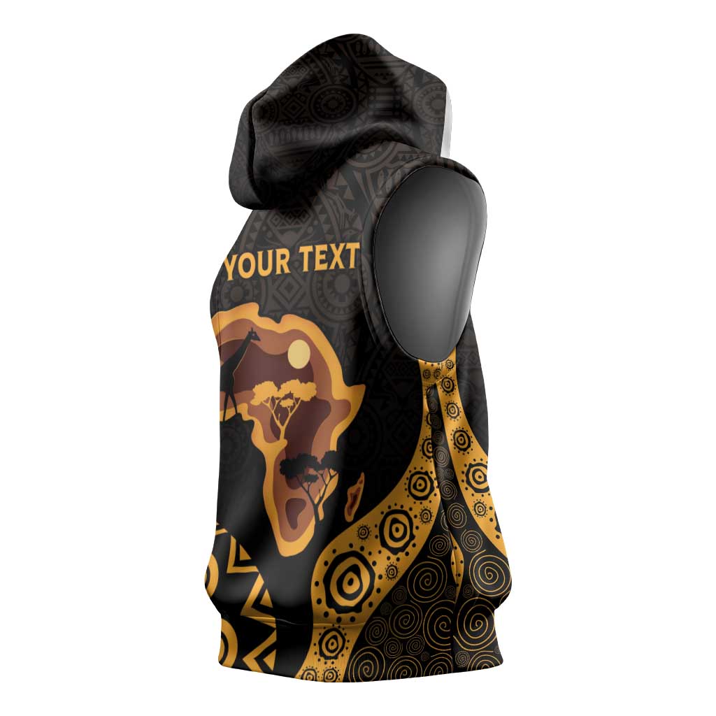 Africa Day Personalized Sleeveless Hoodie Ethnic Retro Style - African Pride