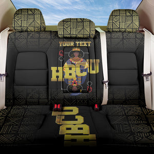 HBCU Grad Personalized Queen Poker Card Back Car Seat Cover Golden Pattern
