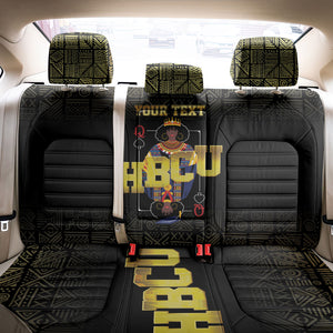 HBCU Grad Personalized Queen Poker Card Back Car Seat Cover Golden Pattern