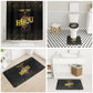 HBCU Grad Personalized Queen Poker Card Bathroom Set Golden Pattern