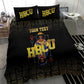 HBCU Grad Personalized Queen Poker Card Bedding Set Golden Pattern