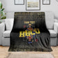 HBCU Grad Personalized Queen Poker Card Blanket Golden Pattern