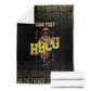 HBCU Grad Personalized Queen Poker Card Blanket Golden Pattern