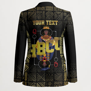 HBCU Grad Personalized Queen Poker Card Blazer Golden Pattern