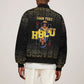 HBCU Grad Personalized Queen Poker Card Bomber Jacket Golden Pattern