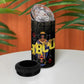 HBCU Grad Personalized Queen Poker Card 4 in 1 Can Cooler Tumbler Golden Pattern