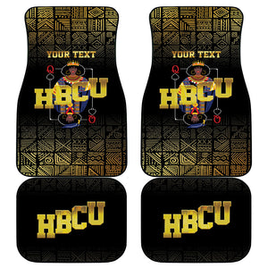 HBCU Grad Personalized Queen Poker Card Car Mats Golden Pattern