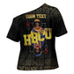 HBCU Grad Personalized Queen Poker Card Cross Shoulder Shirt Golden Pattern