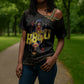 HBCU Grad Personalized Queen Poker Card Cross Shoulder Shirt Golden Pattern