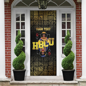 HBCU Grad Personalized Queen Poker Card Door Cover Golden Pattern