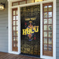 HBCU Grad Personalized Queen Poker Card Door Cover Golden Pattern