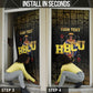 HBCU Grad Personalized Queen Poker Card Door Cover Golden Pattern