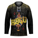 HBCU Grad Personalized Queen Poker Card Hockey Jersey Golden Pattern
