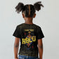 HBCU Grad Personalized Queen Poker Card Kid T shirt Golden Pattern