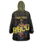 HBCU Grad Personalized Queen Poker Card Kid Wearable Blanket Hoodie Golden Pattern
