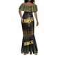 HBCU Grad Personalized Queen Poker Card Mermaid Dress Golden Pattern
