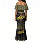 HBCU Grad Personalized Queen Poker Card Mermaid Dress Golden Pattern
