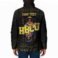 HBCU Grad Personalized Queen Poker Card Padded Jacket Golden Pattern