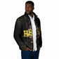 HBCU Grad Personalized Queen Poker Card Padded Jacket Golden Pattern