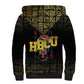 HBCU Grad Personalized Queen Poker Card Sherpa Hoodie Golden Pattern