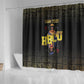 HBCU Grad Personalized Queen Poker Card Shower Curtain Golden Pattern