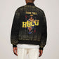 HBCU Grad Personalized Queen Poker Card Sleeve Zip Bomber Jacket Golden Pattern