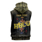 HBCU Grad Personalized Queen Poker Card Sleeveless Zip Hoodie Golden Pattern