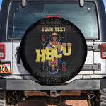 HBCU Grad Personalized Queen Poker Card Spare Tire Cover Golden Pattern