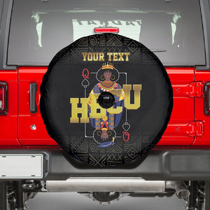 HBCU Grad Personalized Queen Poker Card Spare Tire Cover Golden Pattern