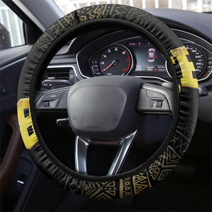 HBCU Grad Queen Poker Card Steering Wheel Cover Golden Pattern