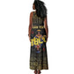 HBCU Grad Personalized Queen Poker Card Tank Maxi Dress Golden Pattern