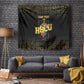 HBCU Grad Personalized Queen Poker Card Tapestry Golden Pattern