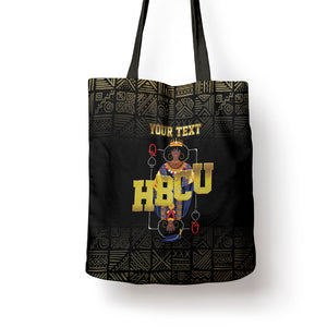 HBCU Grad Personalized Queen Poker Card Tote Bag Golden Pattern