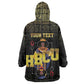 HBCU Grad Personalized Queen Poker Card Wearable Blanket Hoodie Golden Pattern
