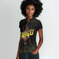 HBCU Grad Personalized Queen Poker Card Women Polo Shirt Golden Pattern