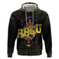 HBCU Grad Personalized Queen Poker Card Zip Hoodie Golden Pattern