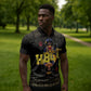 HBCU Grad Personalized Queen Poker Card Zipper Polo Shirt Golden Pattern