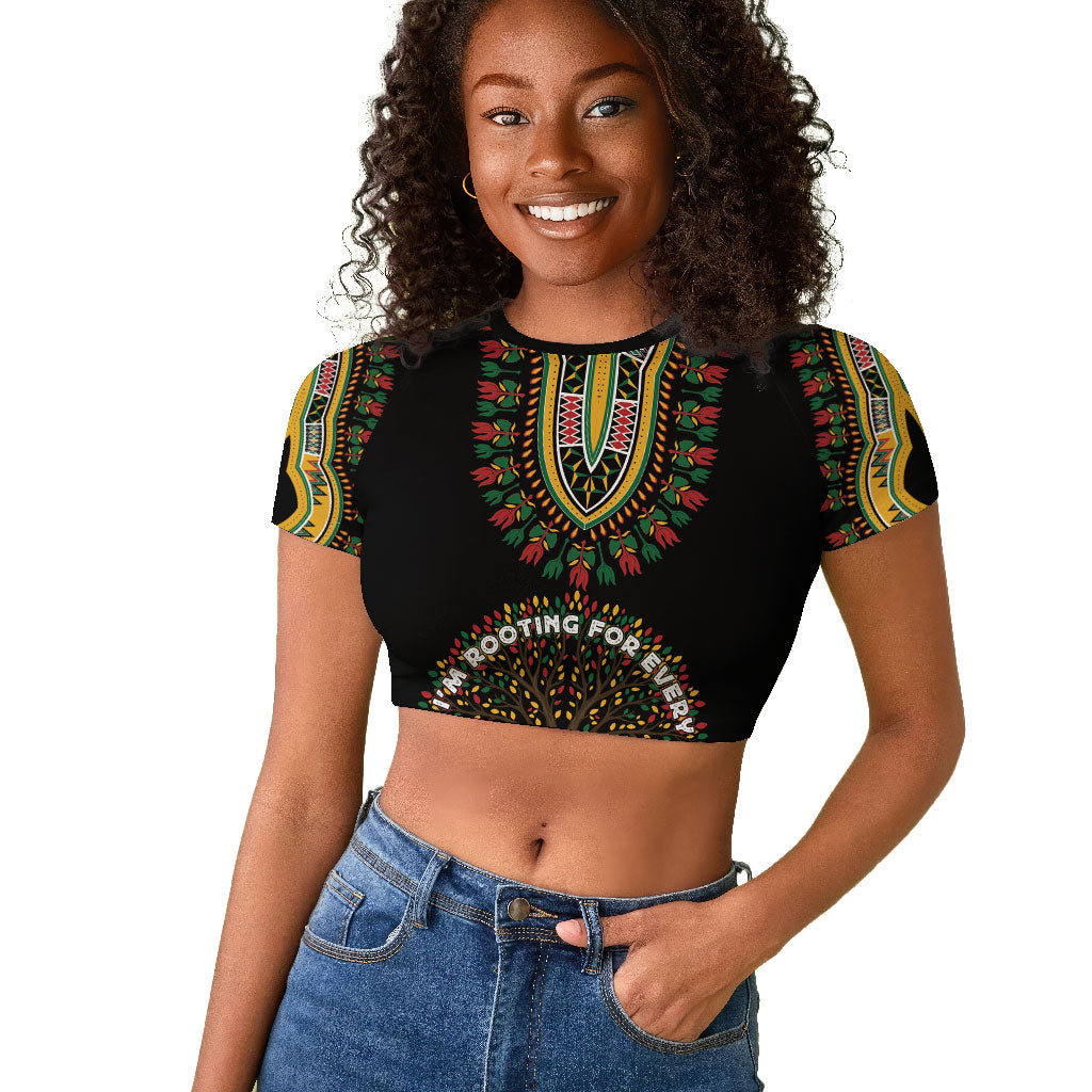 I'm Rooting For Every HBCU Dashiki Style Raglan Cropped T shirt