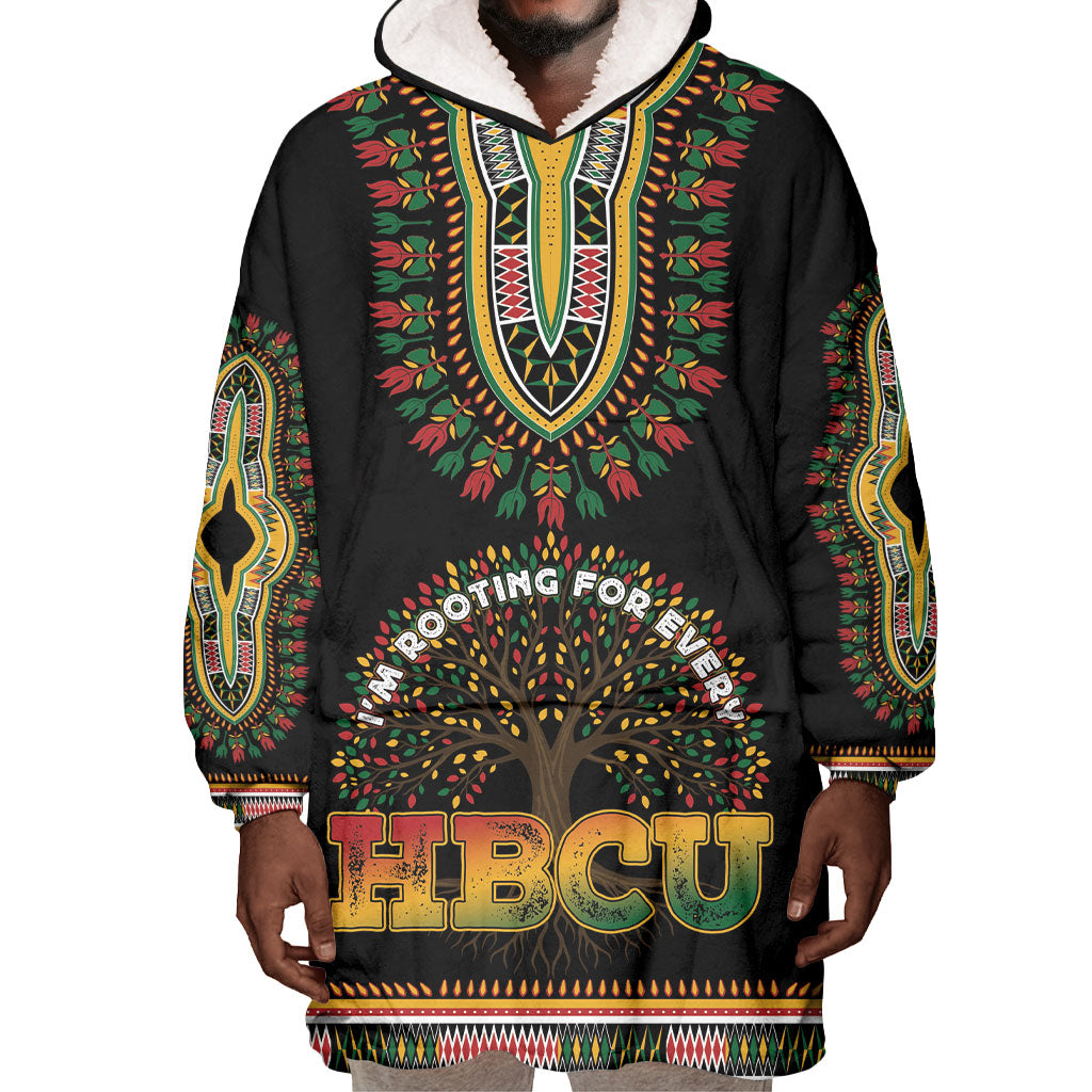 I'm Rooting For Every HBCU Dashiki Style Wearable Blanket Hoodie