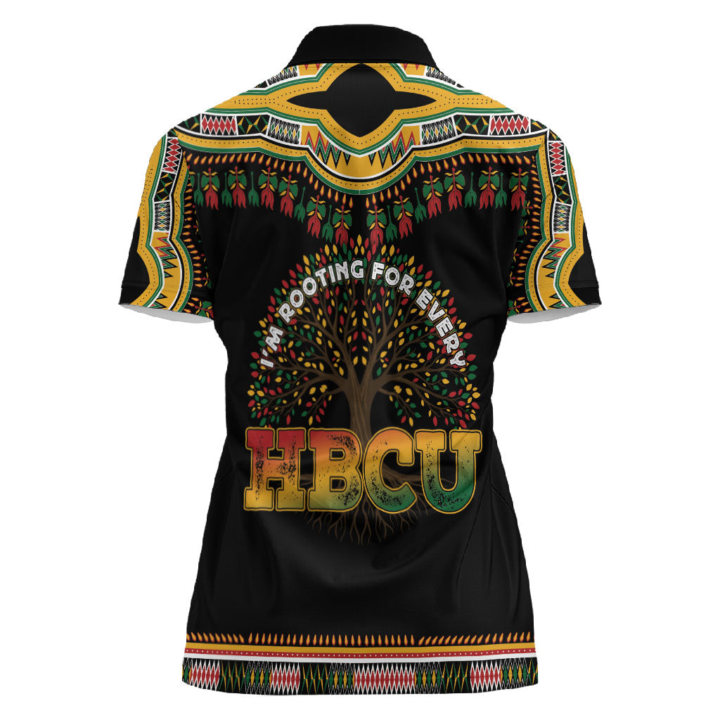 I'm Rooting For Every HBCU Dashiki Style Women Polo Shirt
