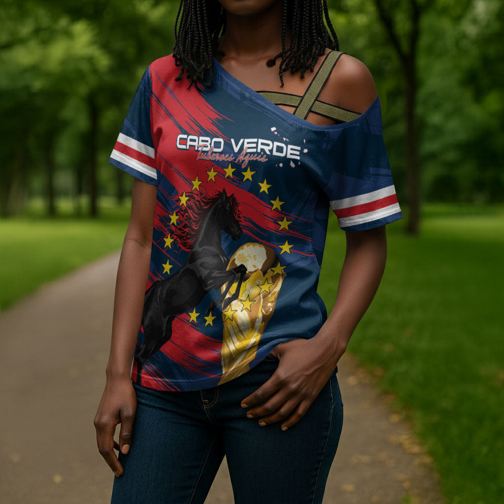 Cape Verde - WC2026 Dark Horse Custom Cross Shoulder Shirt Our Time Our Story