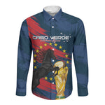 Cape Verde - WC2026 Dark Horse Custom Long Sleeve Button Shirt Our Time Our Story