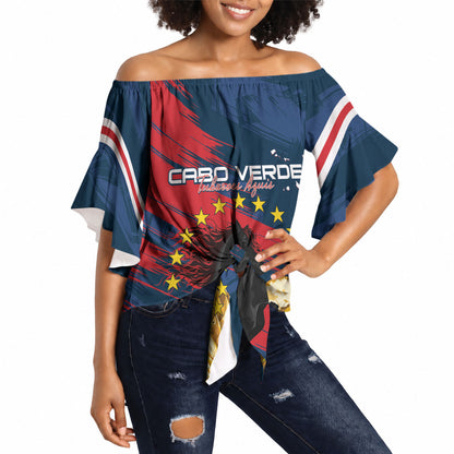 Cape Verde - WC2026 Dark Horse Custom Off Shoulder Wrap Waist Top Our Time Our Story