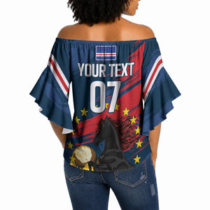 Cape Verde - WC2026 Dark Horse Custom Off Shoulder Wrap Waist Top Our Time Our Story