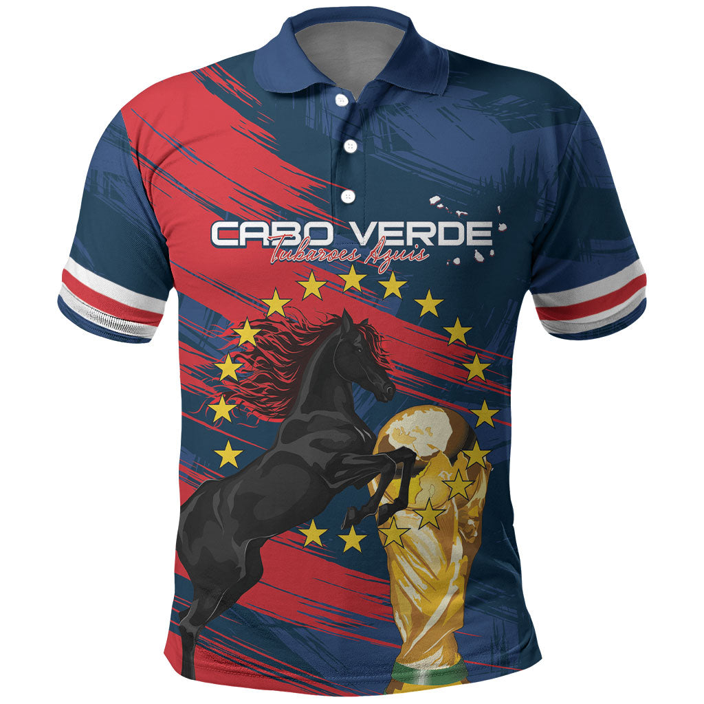 Cape Verde - WC2026 Dark Horse Custom Polo Shirt Our Time Our Story