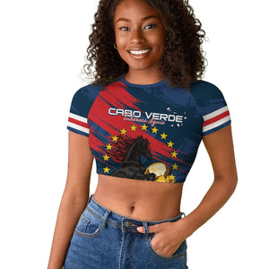 Cape Verde - WC2026 Dark Horse Custom Raglan Cropped T shirt Our Time Our Story