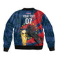 Cape Verde - WC2026 Dark Horse Custom Sleeve Zip Bomber Jacket Our Time Our Story