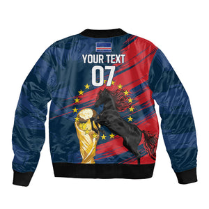 Cape Verde - WC2026 Dark Horse Custom Sleeve Zip Bomber Jacket Our Time Our Story