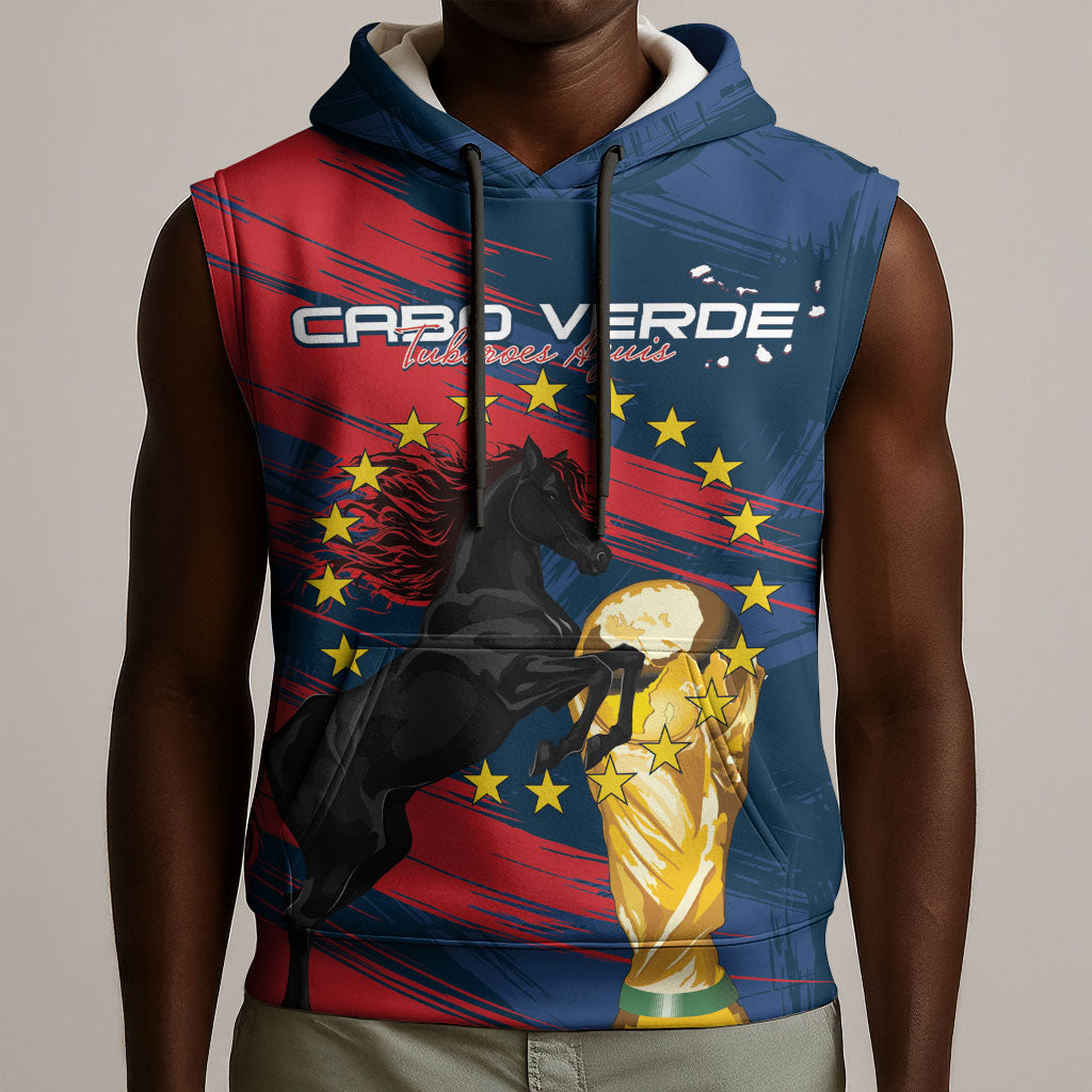 Cape Verde - WC2026 Dark Horse Custom Sleeveless Hoodie Our Time Our Story